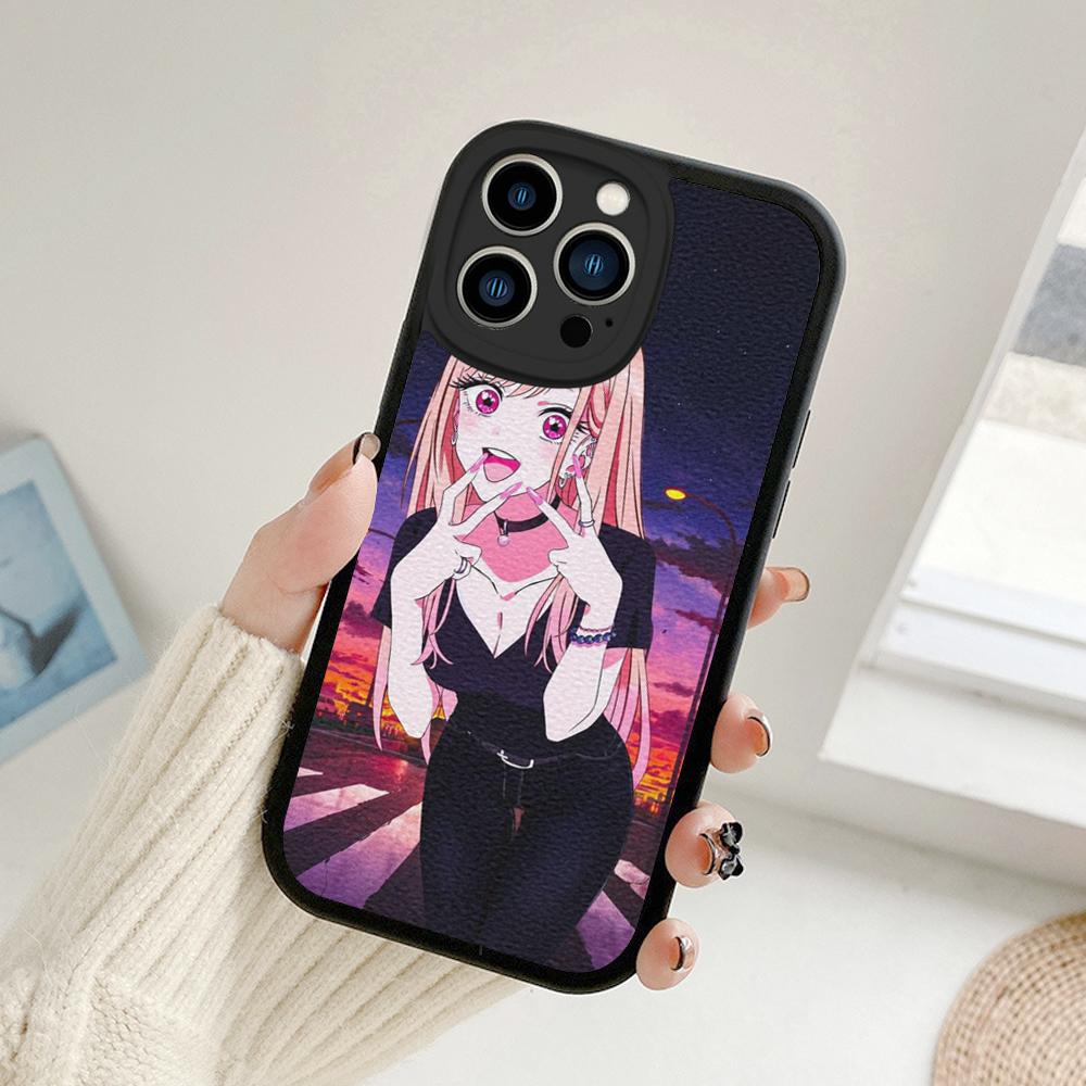 Anime My Dress Up Darling Marin Kitagawa Phone Case for Iphone 14 13 11 12 Pro 14 MAX 13 12 MiNi 7 8 Plus XS XR Lambskin Covers