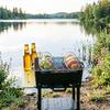Rolling Grill Basket Stainless Steel Meat Shrimp Vegetables BBQ Grilling Net