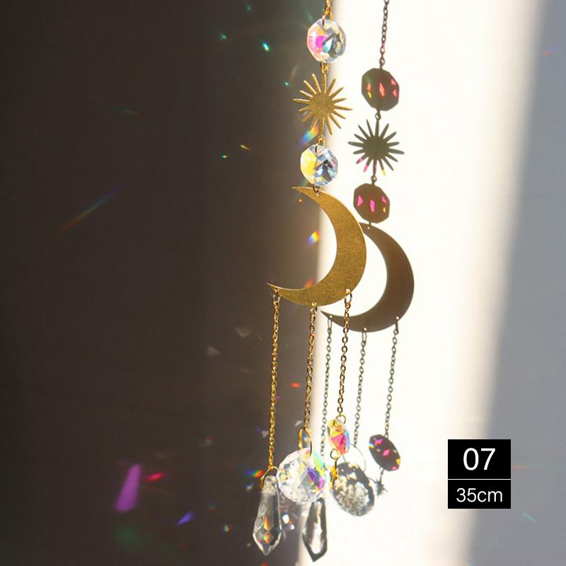 Kryształowy Wisiorek Wiatrowy Ręcznie Robiony Łapacz Słońca Łapacz Światła Ręcznie Robiona Dekoracja DIY