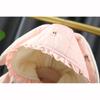 Winter Cartoon Rabbit Long Sleeved Baby Girl Coat Pink Thick Warm Children's