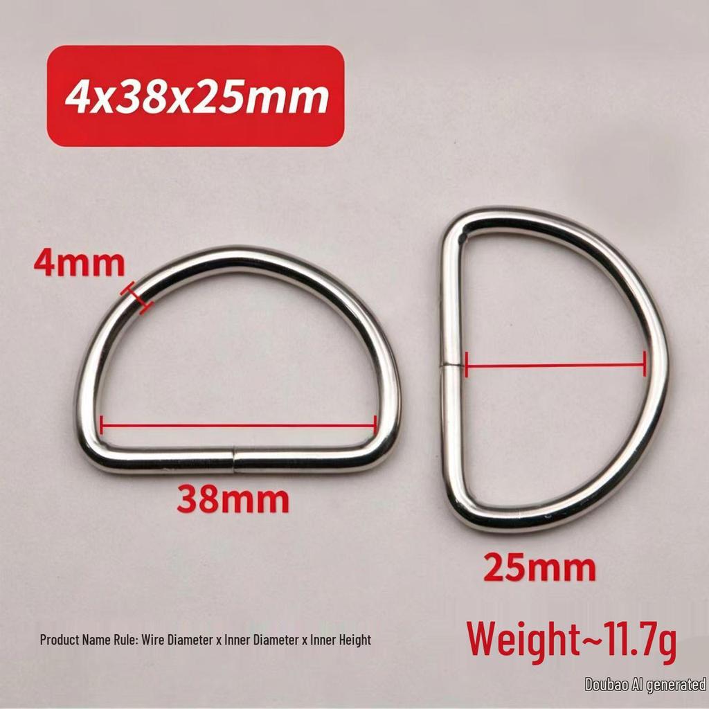 Metal D-Ring Buckle for Pet Webbing and Accessories