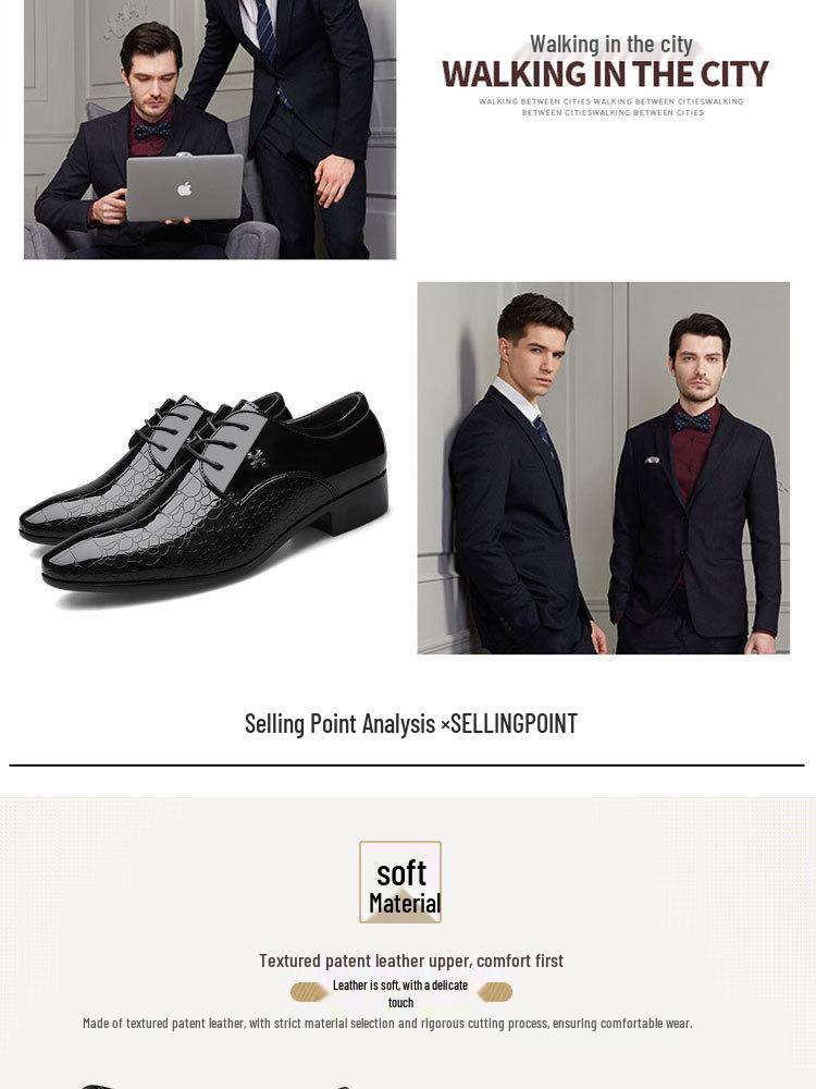 Men's New Winter Leather Formal Shoes - Plus Size & Wedding-Ready