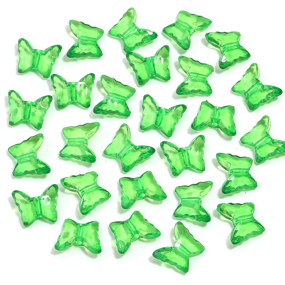 100pcs 16X13mm Butterfly Acrylic Beads for Jewelry Making Cute Loose Spacer Animal Beads DIY Bracelet Necklace for Kids Girls