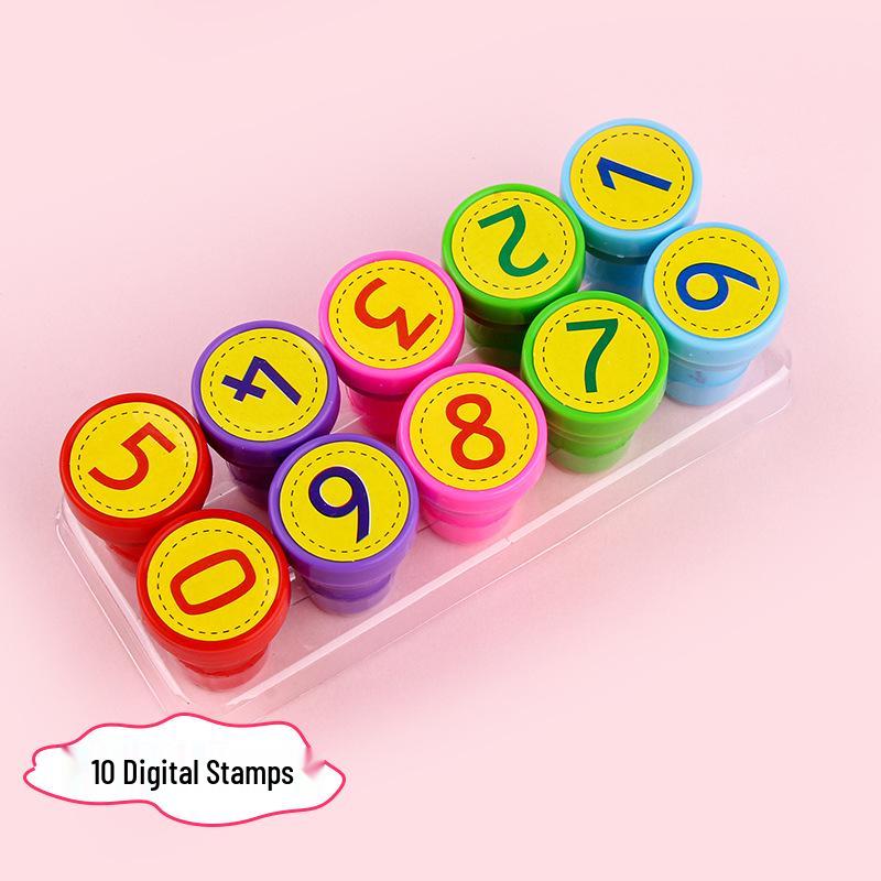 Creative Cartoon Animal Stamp Set for Kids - Fun, Cute Plastic Stamps for Kindergarten Gifts