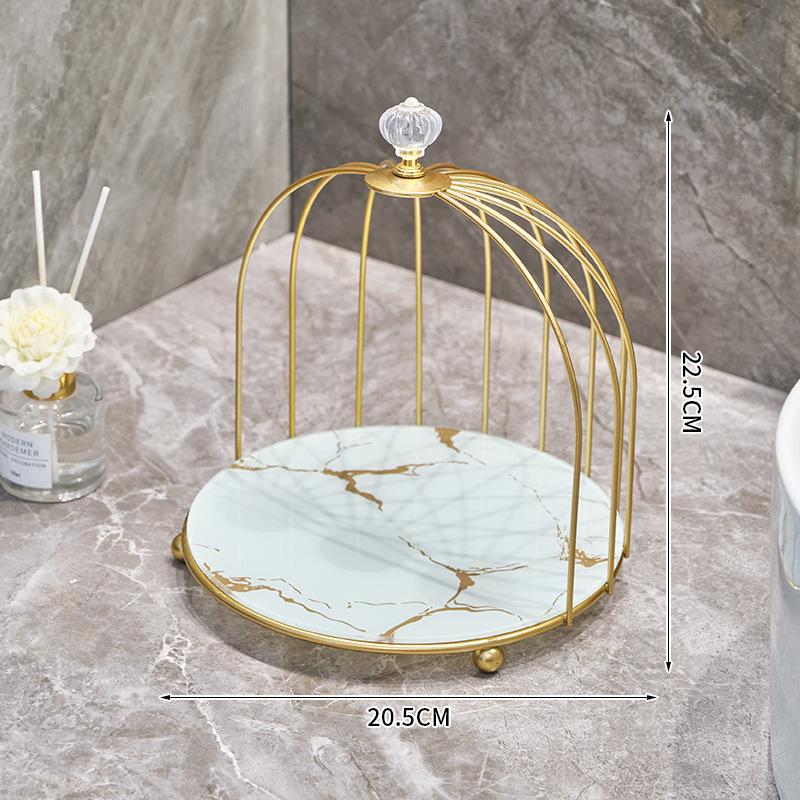Nordic Vanity Table Birdcage Shelf Makeup Storage Box for Bathroom