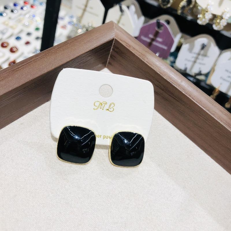 Fashion Square Geometric Candy Colored Oil Drop Earrings for Women Unique Design Elegant Personality Ear Jewelry