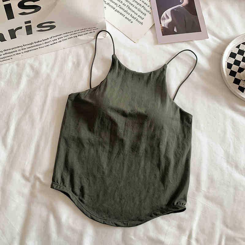 

Sweet and Spicy Turtleneck Racerback Camisole with Chest Pads - Women s Lingerie Bandeau Top One Size (80-120 jin) зелёный