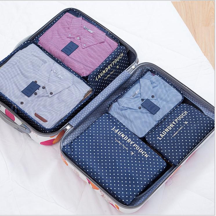 Koreanisches Reiseset: 6- und 7-teilige Aufbewahrungstaschen für Kleidung und Accessoires