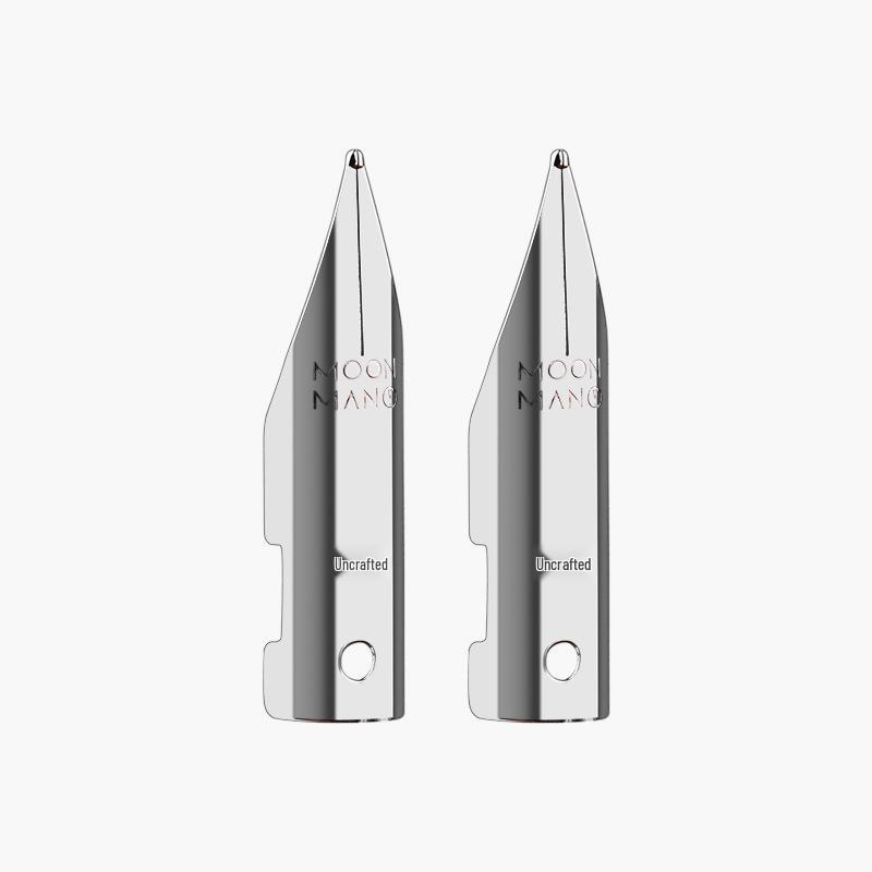 Mojiang B25 Metal Fountain Pen with Special F Nib 2x 0.5mm Nib серебряный