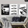 Modern Luxury Sports Car Canvas Art Set  Retro Cool Racing Posters, Perfect for Bedroom, Living Room or Corridor Decoration