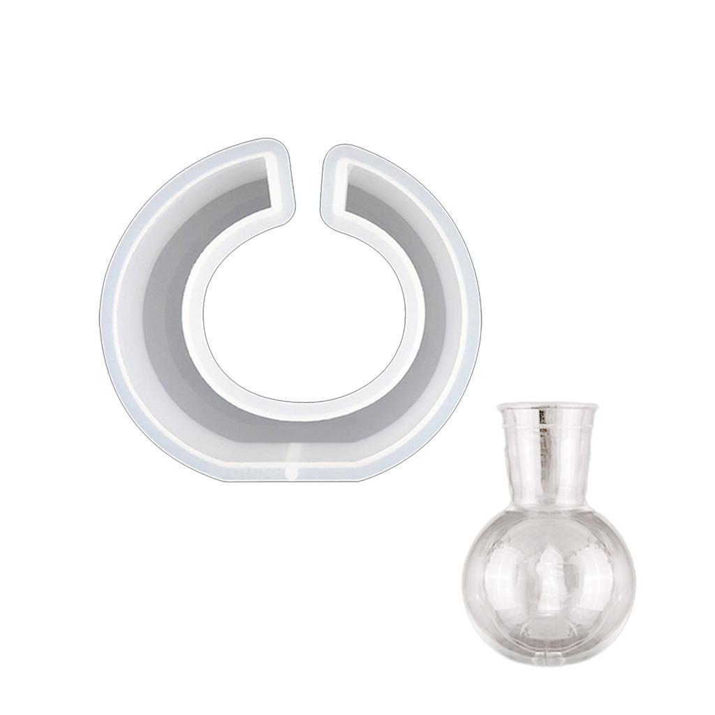Round Shaped Epoxy Resin Molds for Vase Plant Propagation Station Hydroponic Flower Vase Silicone Mold DIY Epoxy Casting