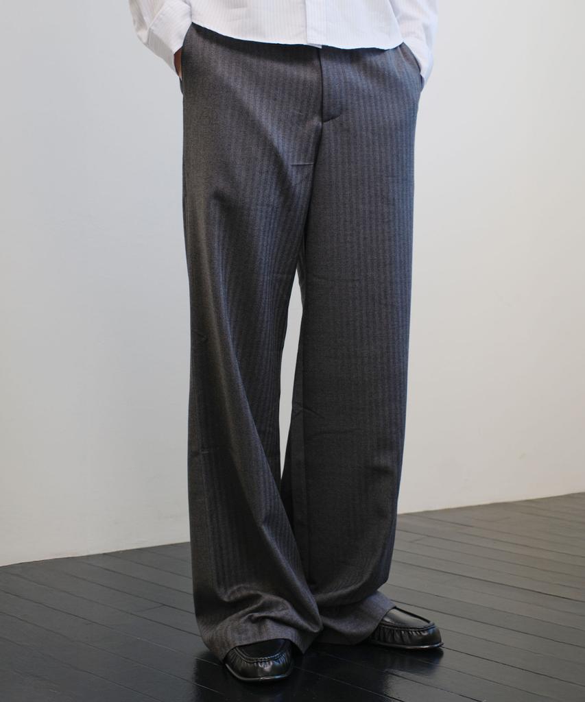 Beleun Wool Silk Trousers (Gray)