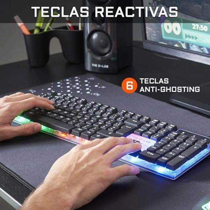 Combo clavier et souris gaming - the g-lab - yttrium - rétroéclairé - 2600 dpi - filaire