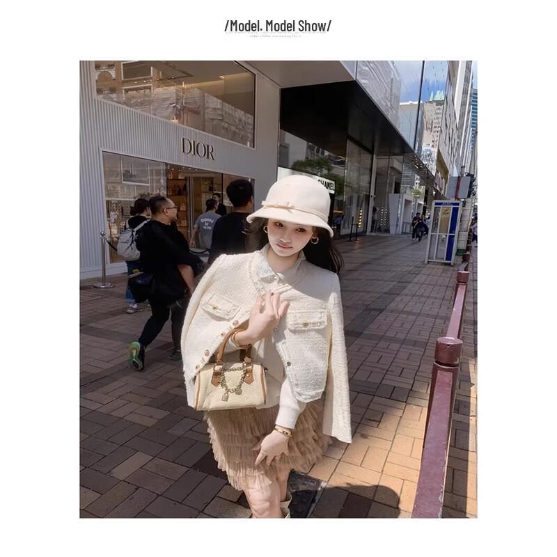 Женская Шикарная Короткая Куртка с Дизайном Маленького Аромата L