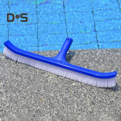 Gummi-Poolbürstenkopf, 45 cm lang, Reinigungsbürste für Poolboden und -wände, hocheffiziente Scheuerbürste mit gebogenen Enden