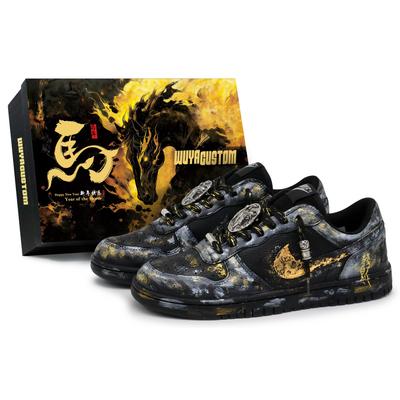 Store Skateboard Sko Herre Lav Top Sort/Guld 355152-016(Team52-S-BOX)