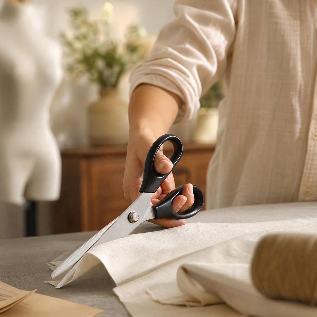 Stainless Pinking Shears for Fabric Cutting, Scissors for Sewing and