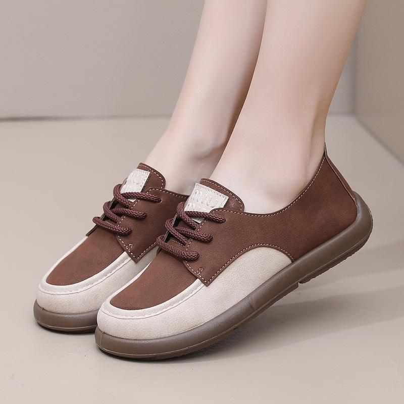 Dam Casual Sneakers Bekväma Snörskor Promenadskor Halkfria Lätta Träningsskor för Kvinnor Gym PU-läder Utomhus Löpning Tennisskor