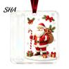 Transparent Acrylic Gift Ornament Christmas Money Holder Ornament, Cash Hanging Decor with Stocking Stuffer for Festive Pattern, Tree Pendant Surprise