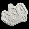 Codebook Treasure Chest Key Lock Cylinder Fondant Silicone Mold Biscuits Chocolate Clay Mould Baking Cake Decorating Tools