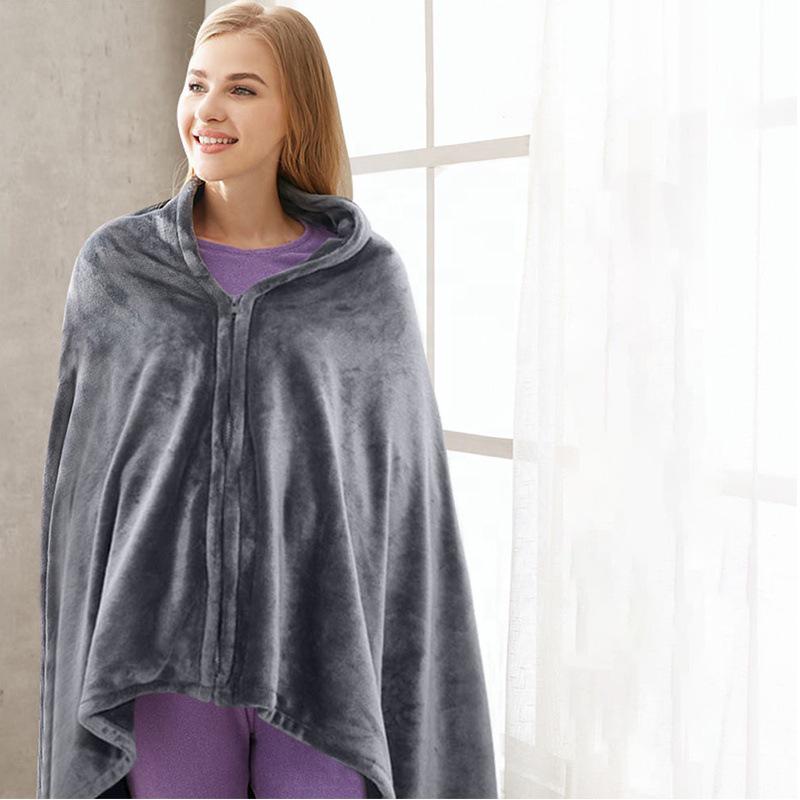 

Rechargeable Winter Heating Shawl - Fleece Electric Blanket for Office Naps 150*80 cm серый