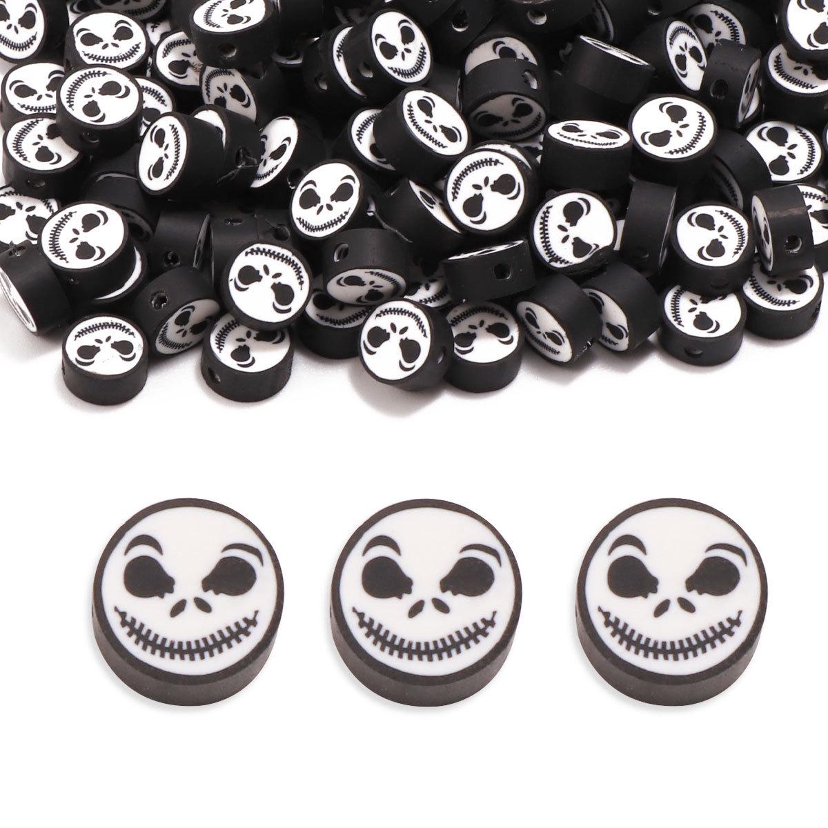 

Ghost Face Clay Beads - 100 Pcs: Perfect for DIY Bracelets & Necklaces RT007