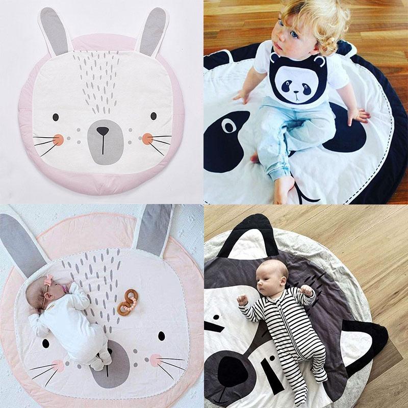 Fox Print Animals Cuddle Play Mat With Soft Fabric For Infant Development And Parentchild Interaction