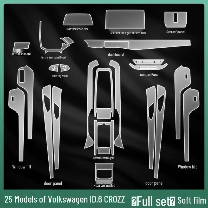 Volkswagen ID6X/CROZZ Interior Protective Film for Console and Gear Screen
