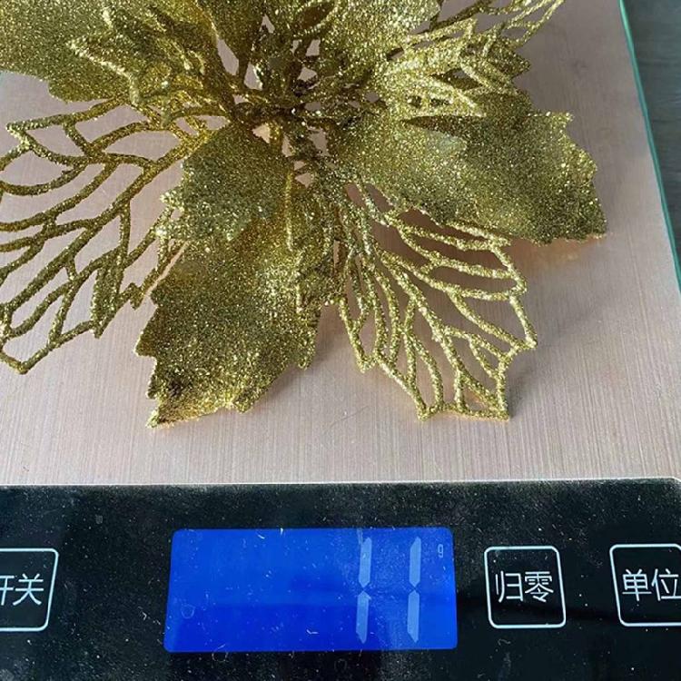 Artificial Glitter Christmas Flower Set of 6 Decorative Wreaths Wedding Party
