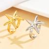 Fashion Stainless Steel Ocean-Style Starfish Ring