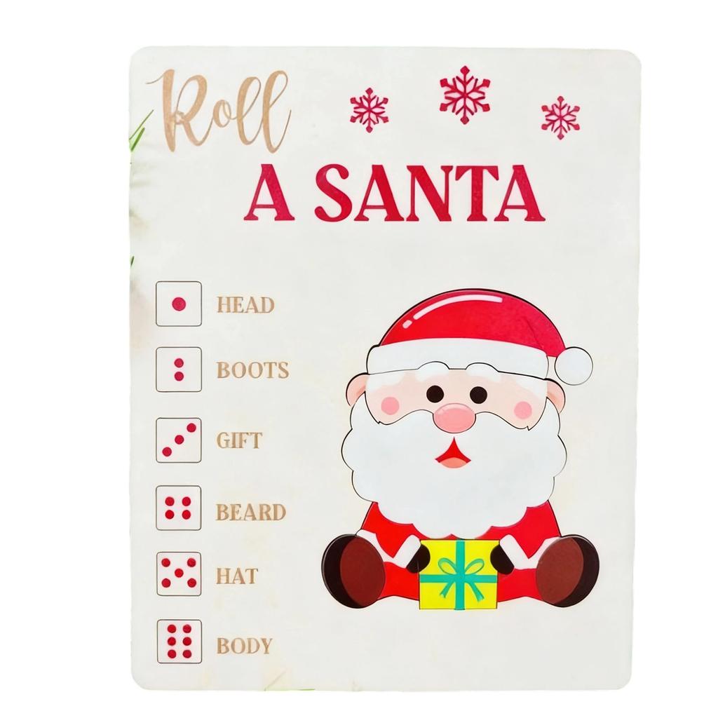 Christmas Roll A Santa Puzzle Game