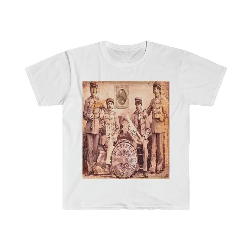 

Soft Cotton T-Shirt. The Beatles. Vintage Style. Sgt Peppers 4XL