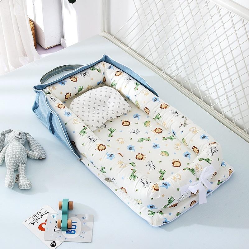 Portable bed-in-bed baby crib foldable newborn bed removable bionic anti-pressure bb bed-in-bed