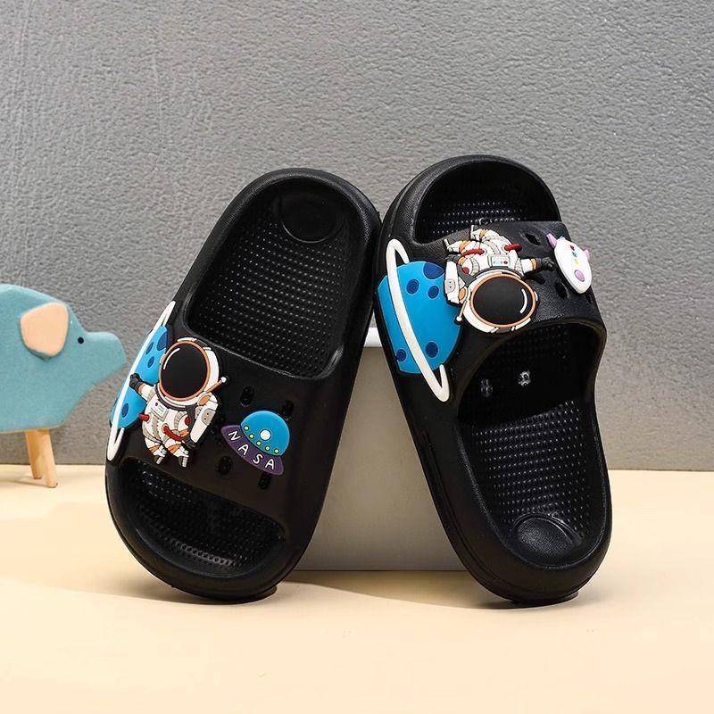 Colorful Cartoon Breathable Slippers For Boys And Girls Nonslip Indoor Footwear For Summer