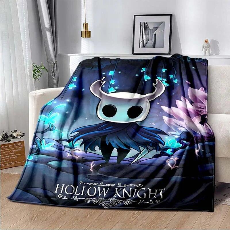 Spill Hollow Knight 3D-trykket Kunst Fleecepledd for Senger Fottur Piknik Tykk Dyne Sengeteppe Fleece Kastepledd