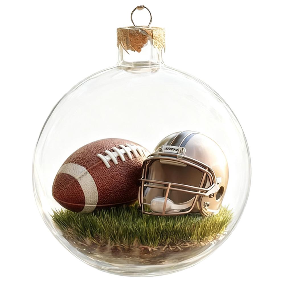 8cm Sports Themed Hanging Christmas Ball Decorations Rugby, Football Sports Holiday Ornament Christmas Tree Home Party Supplies