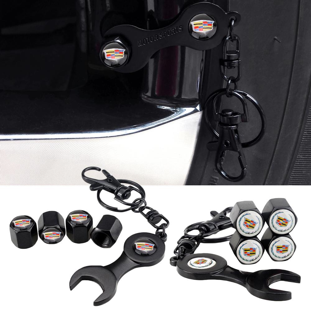 Car Tire Valve Cover Stem Caps for Cadillac Escalade CTS ATS Eldorado SRX Deville BLS XT4 XT5 XT6 STS XTS SLR XLR CT4 CT5 CT6