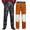 Pantaloni da Uomo in Pelle Autunno Inverno con Vita e Ginocchia Imbottite, Pantaloni Casual