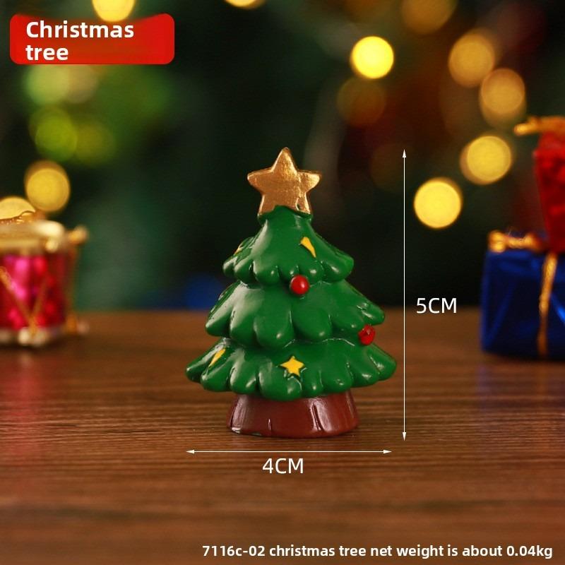 Creative Christmas Family Resin Decorative Piece - Cartoon Dolls for Children's Room Desktop Christmas Santa Christmas Decoration Item