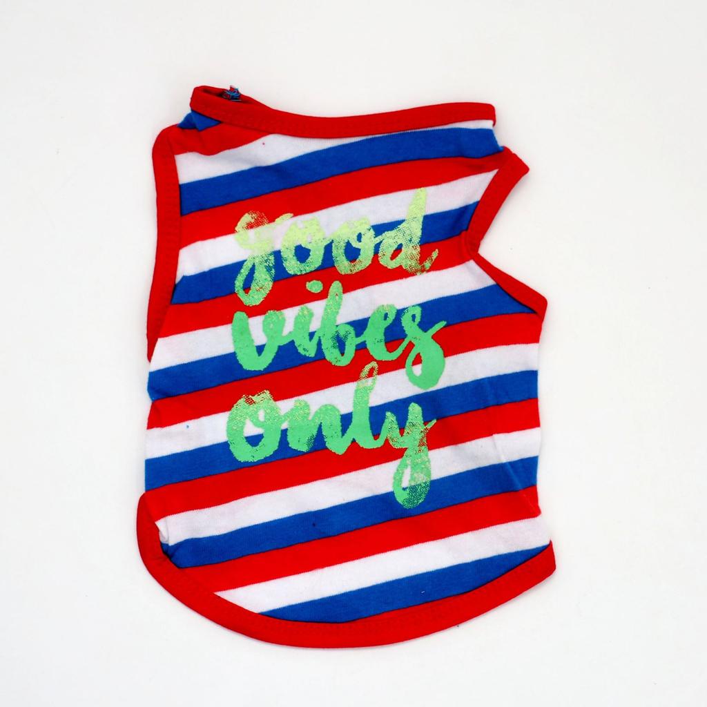 Îmbrăcăminte pentru animale de companie, Modele noi de primăvară și vară, Haine pentru animale de companie pisici și câini, Vestă cu dungi respirabilă