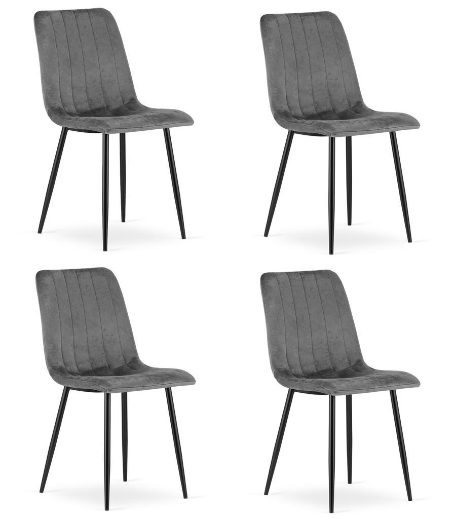 LAVA Chair - Dark Gray Velvet x 4