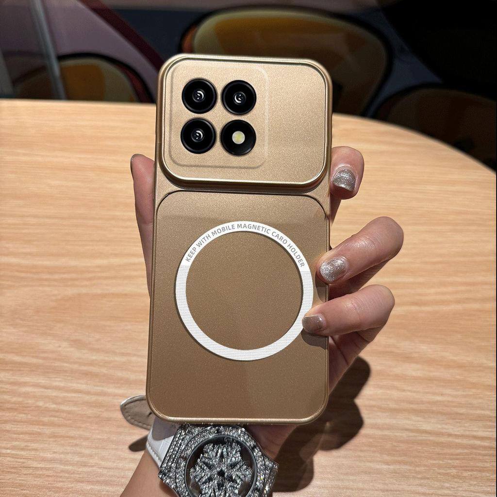Metallic Finish Magnetic TPU Phone Case for Xiaomi 15T,14T Shockproof Matte Soft Cover