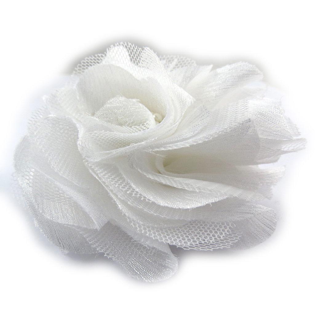 Les Trésors De Lily [K0945] - Broche Créateur 'Rose Féérique' blanc