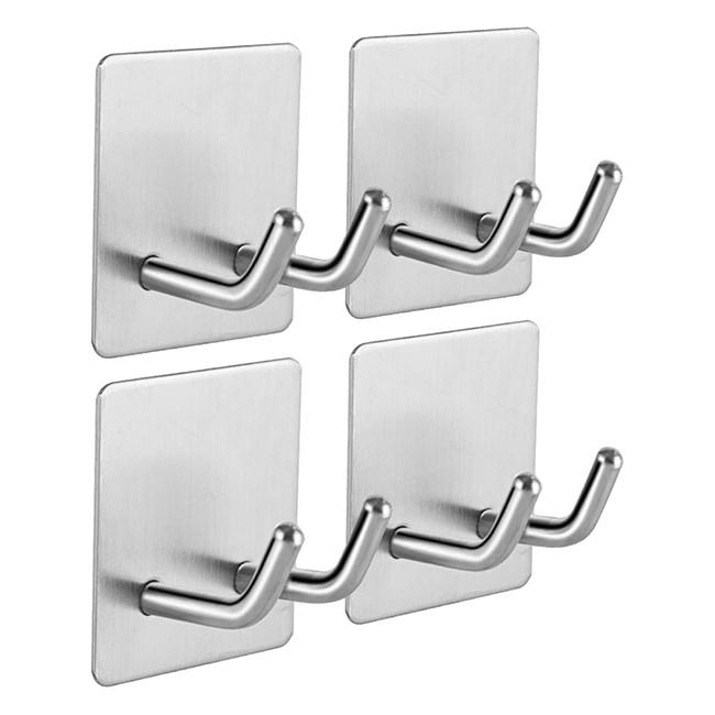 Original Wall Hangers Without Nails Heavy Duty Adhesive Towel Bathrooms Bathroom Mounted Black Metal Hook Hooks