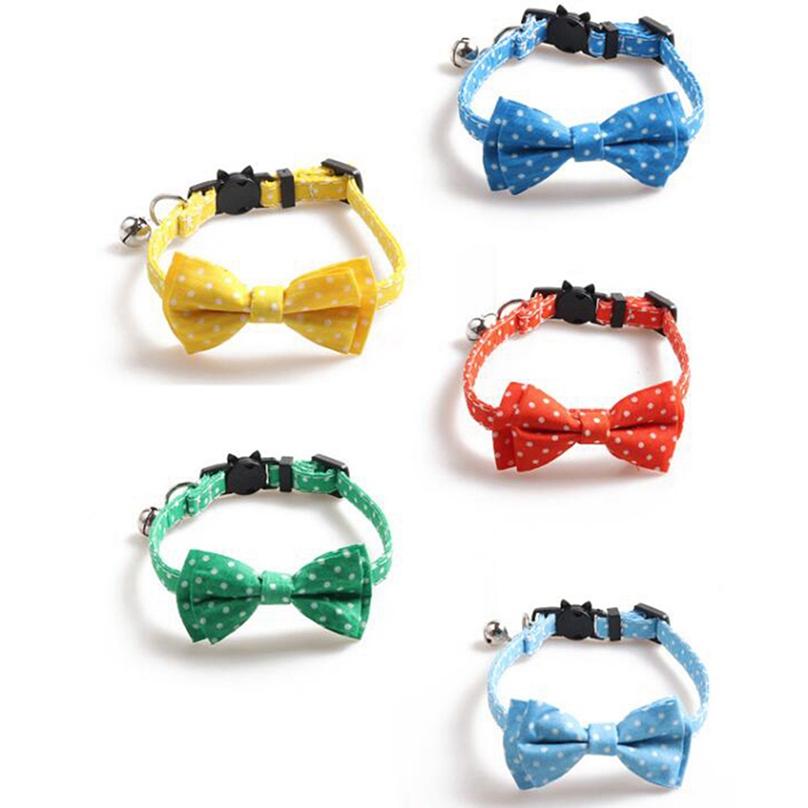 Bow Tie Pet's Necktie Bowknot Design Cute Stylish 1Pc Cat With Bell Safety Pet Supplies