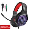 Gaming Headphone with Microphone for PC Corded Noise Cancelling Over Ear Headphone with LED Light for Computer