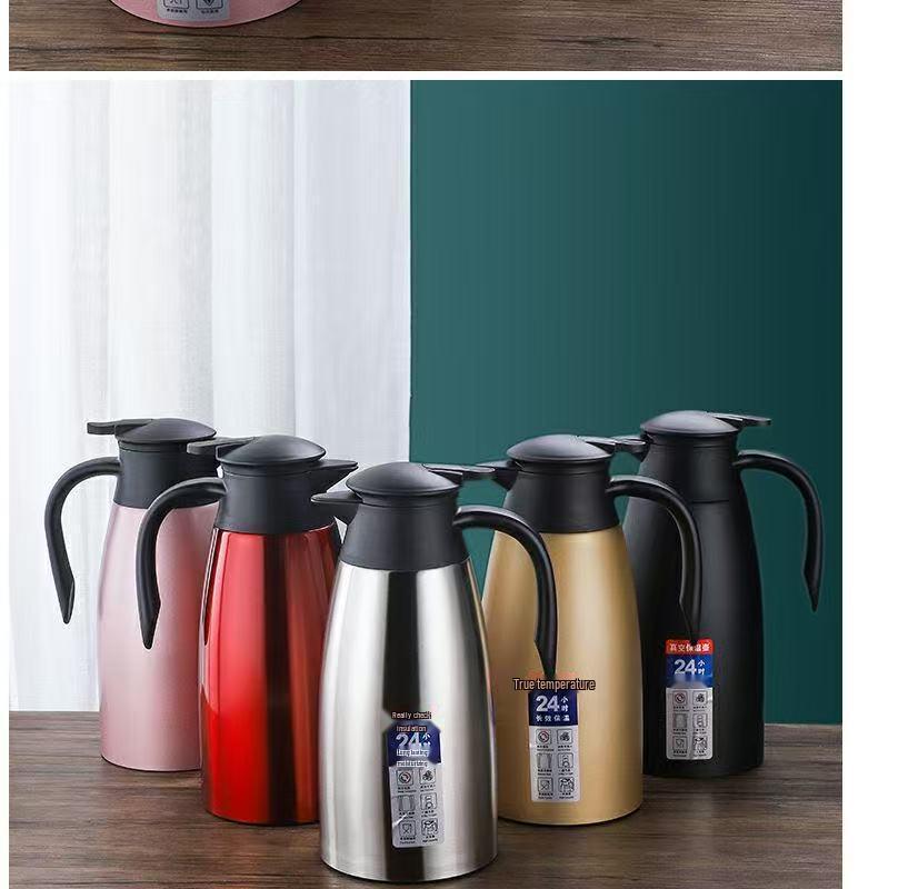 304 Stainless Steel Vacuum Insulated European Teapot Thermos Flask - Large Capacity Hot Water Kettle for Home or Hotel Use