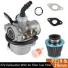 For 50cc 70cc 80cc 90cc 110cc 125cc ATV Dirt Pit Bike with 35mm Air Filter 19mm Carb PZ19 Carburetor Universal Fuel Filter Fuel System 2