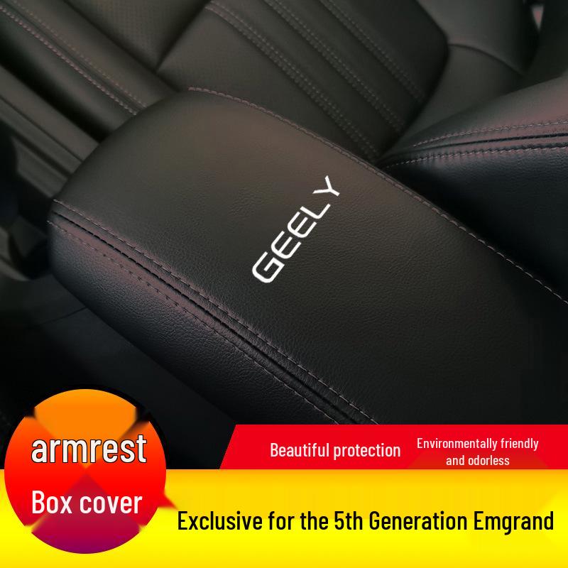 Emgrand Leather Armrest Pad Cover for Handrest Storage Modification