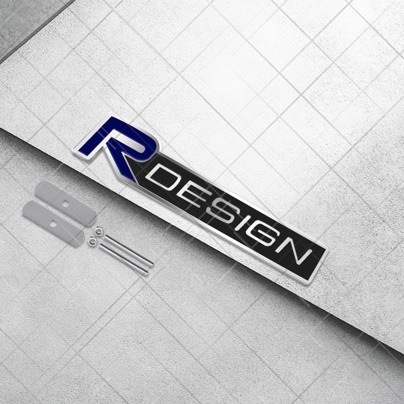 Metall 3D R Design Kühlergrill Logo Auto Styling Heckklappe Buchstaben Emblem Aufkleber für Volvo XC40 S80 S40 S60 XC60 XC90 XC70 V70 V60 S90